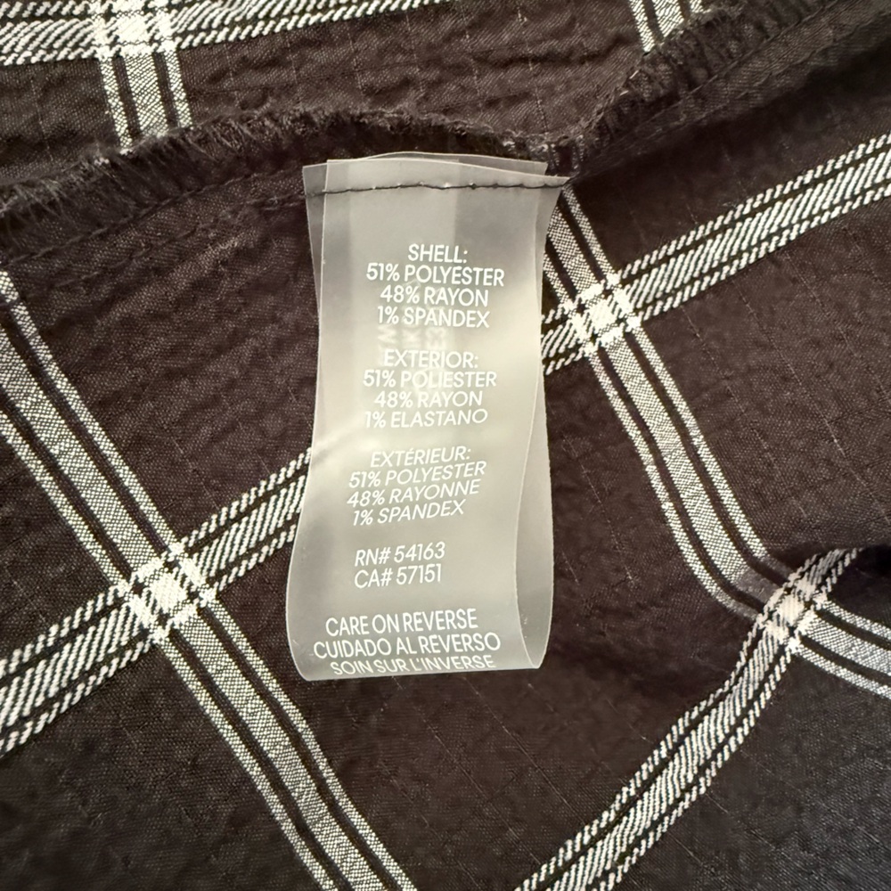 Calvin Klein Gauze Windowpane-Print Shirtdress 20W - Picture 10 of 10